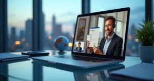 IRS authorized agent guiding a client through an ITIN application on a video call